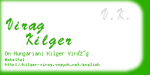 virag kilger business card